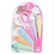 3Set Kawaii Safety Laciness Scissors Plastic DIY Scrapbooking Photo Colors Scissors Paper Lace Diary Decoration Stationery