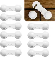 10Pcs Child Locks for Kitchen Cupboards,Baby Proof Cupboard Drawer Safety Locks