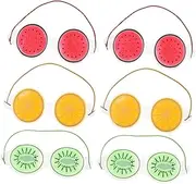 Cartoon Blindfold Eye Masks 6pcs Cooling Eye Pads Hot Cold Therapy Dark Circles and Puffiness