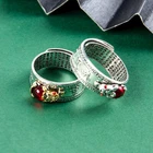 Chinese Feng Shui Pixiu Ring Plated Heart Sutra Amulet Protection Wealth Luc S❤S