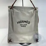 HERMES 愛馬仕 U刻 亞麻 MALINE 後背包 肩背包 手提包 側背包 精品包包 時尚精品包 休閒包