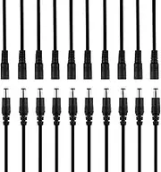 DIANN 10 Pairs 12V 5A DC Power Pigtail Barrel Plug 2.1mm x 5.5mm Male Female Connector Cable for CCTV Security Camera and 12V Power Supply Adapter