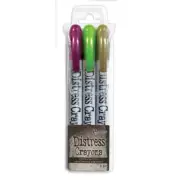 Tim Holtz Distress Halloween Pearlescent Crayon Set #4 TSHK81128 Limited Edition