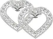 [BESPORTBLE] 1 Pair Heart Rhinestone Shoe Clips Sparkly Buckle Accessories for High Heels Flats Detachable Embellishment for Women for Weddings Parties Prom Events