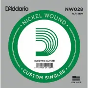 5 x D'Addario NW028 Single Nickel Wound .028 Electric Guitar Strings, String