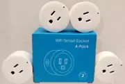 Smart Socket WiFi 4 Pack White YX-WS01 Compatible Alexa Google ESICOO