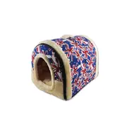 Foldable Cat Bed Cave-Non-Slip PetRabbit House with Detachable Cushion - 5#