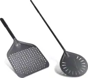 12 Inch + 9 Pizza Peel Set, Perforated Turning 12 x 14 Professional Aluminum
