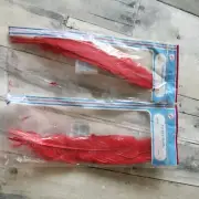 6 TURKEY QUILLS Dyed RED Craft Feathers