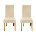 2Pcs Chair Covers for Dining Chairs, with Elastic Velvet Dining Chair6143