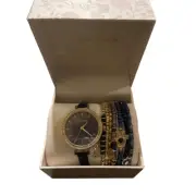 NWT Jessica Carlyle watch and hamsa and evil eye bracelet set