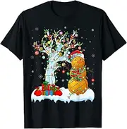 [X.Style] Water Polo Xmas Tree Lighting Snowman Water Polo Christmas ds2807 T-Shirt Black