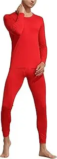 [Generic] Men's Thermal Underwear Set Soft Cotton Modal Long Johns Thermal Underwear for Men Plus Size Base Layer Set L-5XL