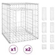 1/2x Gabion Basket Post Iron Patio Gabion Post Hardware Multi Sizes vidaXL
