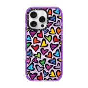 iPhone 16 Pro Impact Case MagSafe Compatible HEARTS BY ROMERO BRITTO