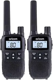 [ORICOM] UHF2200 2 Watt Handheld UHF CB Radio Twin Pack - LED Torch, 80 Channels, Duplex, 38 CTCSS & 83 DCS Codes, Backlit Display, Dual Watch, 80 Channels, Up to 10km Range, VOX