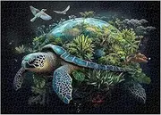 Sea Turtle Puzzles for Adults 1000 Pieces, Turtles Forest Jigsaw Puzzles, Fantasy Nature Ocean Animals Puzzle as Home Decor