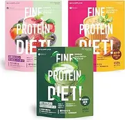 FINE JAPAN Plant-Based Protein 3 set -Berry Mix, Japanese Matcha, Sweet Potato Brûlée– Superfoods & Vitamins Soy Protein 3 flavors