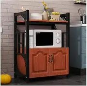 Oven Stand Multifunction Microwave Shelf Metal Microwave Stand Freestanding 3 Tier with Cabinet Door Organizer Kitchen Microwave Oven Rack Toaster Stand