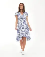 Georgia Tie Front Dress White