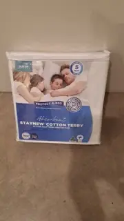 FITTED MATTRESS PROTECTOR Q, PROTECT-A-BED PLATINUM absorbent STAYNEW Cotton