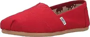 [TOMS] Unisex Alpargata Slip on Sneakers (Infant/Toddler/Big Kid), Red, 4.5 M US Big Kid