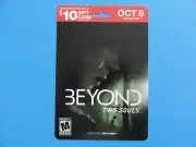 PLAYSTATION 3 BEYOND TWO SOULS BLOCKBUSTER VIDEO PRE-ORDER SHELF BACKER CARD