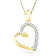 1/10CTW-Diamond GIFT HEART PENDANT