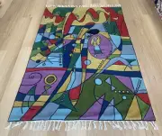 Oriental Persian Kashmir Handmade Wool Carpet Rug Floor Decor 184x124 Room Decor