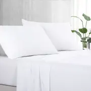 1 x Luxton Pure Plain Soft Sheet Set White (Single, King Single, Double, Queen, King)