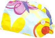 [WOSHJIUK] Working Hat 2 Pack Scrub Caps for Women,Butterflies Flowers Colorful,Tie Back Cap Adjustable Scrub Hat