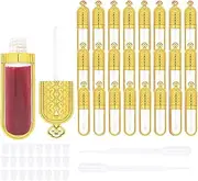 COSIDEA 24 PCS Refillable Empty 5ml GOLD Crown Lip Gloss Tubes with Wand，Cute Lipgloss Containers， DIY Lip Gloss Making Kit Container Bulk Wholesale