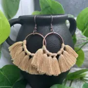 3” Bronze-tone Earring Set Bohemian Retro Drop Dangle New Free Ship A1156