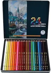 Respicefinem 24 Pcs Color Painting Pencil Set With Storage Box Rich Saturation Soft Anti Crack Ideal Art Graffiti Tool For Artists And Children