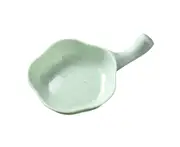 Seasoning Plate Flower Shape with Handle Small Size Plates Serving Saucers Bowl for Sauce-Green