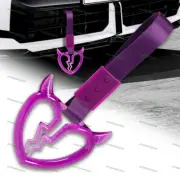Purple Crystal Devil Broken Heart JDM Ring Tsurikawa Bus Car Strap -PP Nylon X1