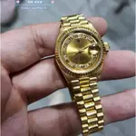 勞力士 69178 ROLEX DATEJUST 原鑲鑽 女腕錶 18K黃金 停產腕錶