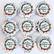 Blumomon Pack of 40 Edible Dad Birthday Cupcake Decoration Dad Cupcakes Cake Decoration Father's Day Party Accessories Father's Day Party Cupcake Decoration
