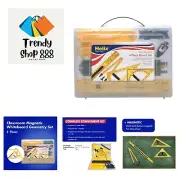 Magnetic Classroom Whiteboard Geometry 4 Piece Set - Compass - 2 Triangles - ...