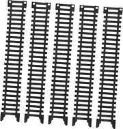 Toyvian 5pcs Toy Train Track Expansion Railway for Boys and Girls Includes Straight Tracks for Creative Play Battery-Powered Boy Girl Train Accessories Educational Toy for Enthusiasts