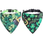 St.Patrick's Day Cat Collars Breakaway with Bandana Bell Pet Kitten St. Patrick