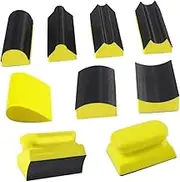 9 Pieces Hand Sanding Block Detail Hand Sander Tool Wear Resistant Professional Manual Tools for Auto Body Repair and Paint