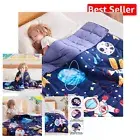 10lbs Kids Weighted Blanket 48x72" - Breathable Cooling Throw with Fun Designs