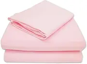TL Care 100% Jersey Cotton 3-Piece Toddler Sheet Set, Pink