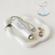 Jewelry Dish Trinket Tray for Women, Ring Dish Holder, Unique Cloud Shape White