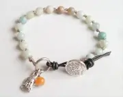 Amazonite Zen Buddha Bracelet