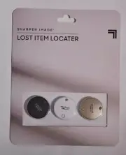 sharper image LOST ITEM LOCATER 3 PACK PAK bluetooth NEW card scuffing