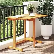 Folding Acacia Balcony Table - 90x60x72 cm Solid Wood - Foldable, Outdoor, Patio, Portable, Small, Dining