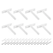 10Pcs 4 Inch Wall Mounting Floating Shelf Bracket Blind Shelf Support, White