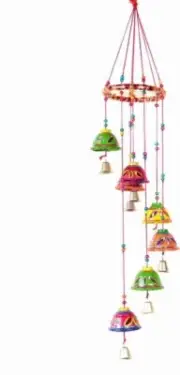 Nupremo Rajasthan Handcrafted Wind Chimes Door/Wall Hangings (Ring Eye Bell)
